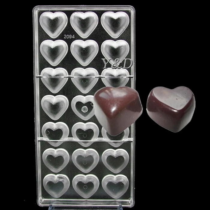 

Heart Clear Polycarbonate Hard Inject Plastic DIY Handmade Chocolate PC Mold