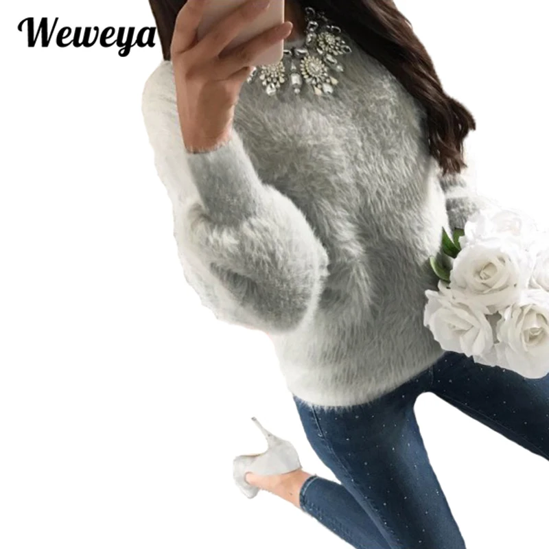 Женская толстовка Weweya фланелевый свободный свитер с капюшоном теплая зимняя