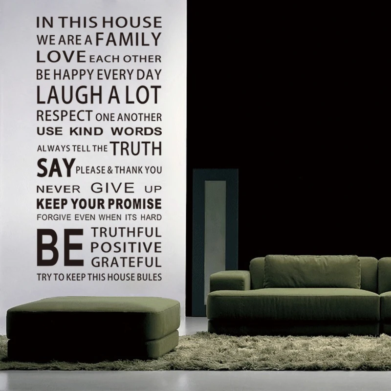 

120*57cm We Are A Family Home Decals Wallpaper Wall Stickers Living Room Decor Factory Price ZYVA-8272