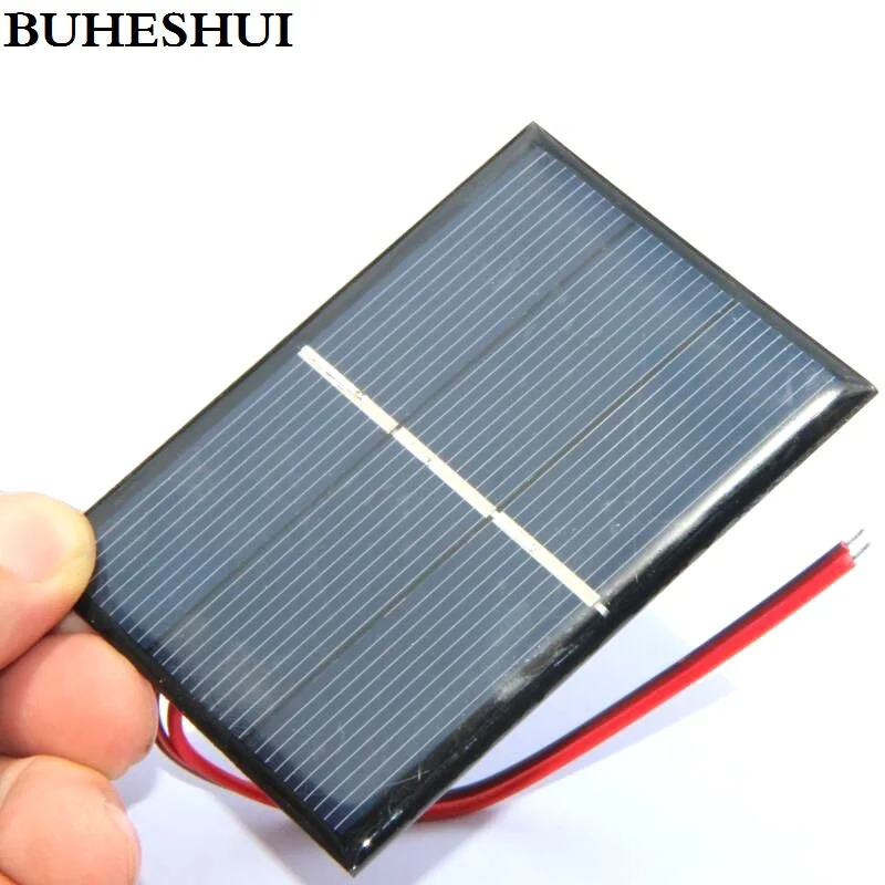 Миниатюрная солнечная панель BUHESHUI 0 65 Вт 1 5 в поликристаллическая сделай сам