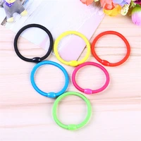 5 pc thin elastic rubber band hairdressing tools colorful elastic hair band hair holder hair accessories hair clips random color