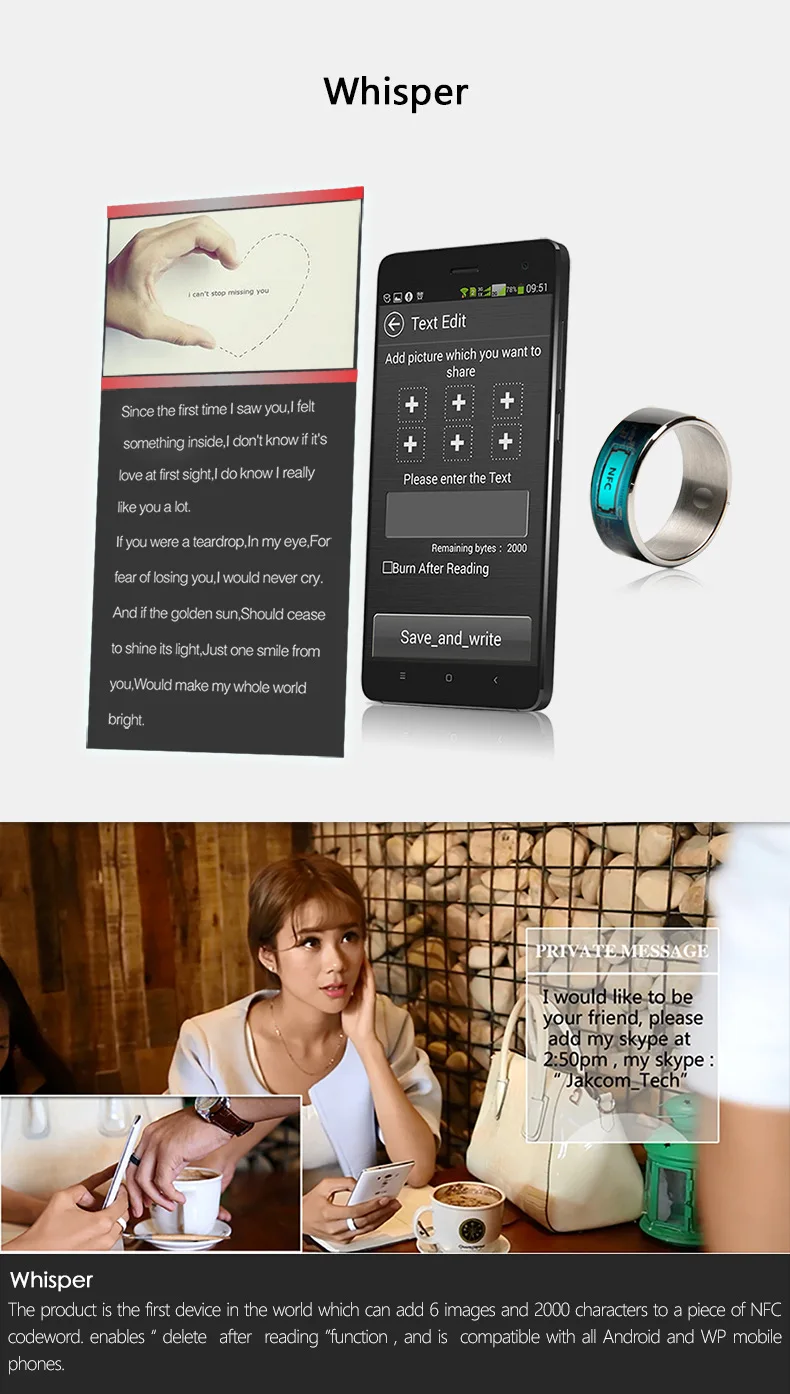 Jakcom R3F носимые устройства NFC смарт Кольцо anillos белый черный носить для samsung xiaomi sony LG IOS Android Окно NFC телефон