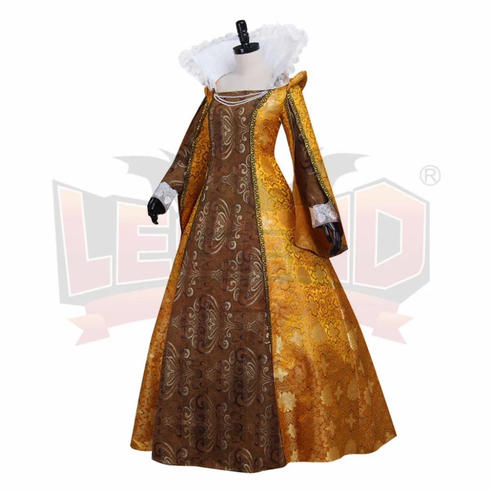 Женское вечернее платье в викторианском стиле золотое средневековое эпоксидное