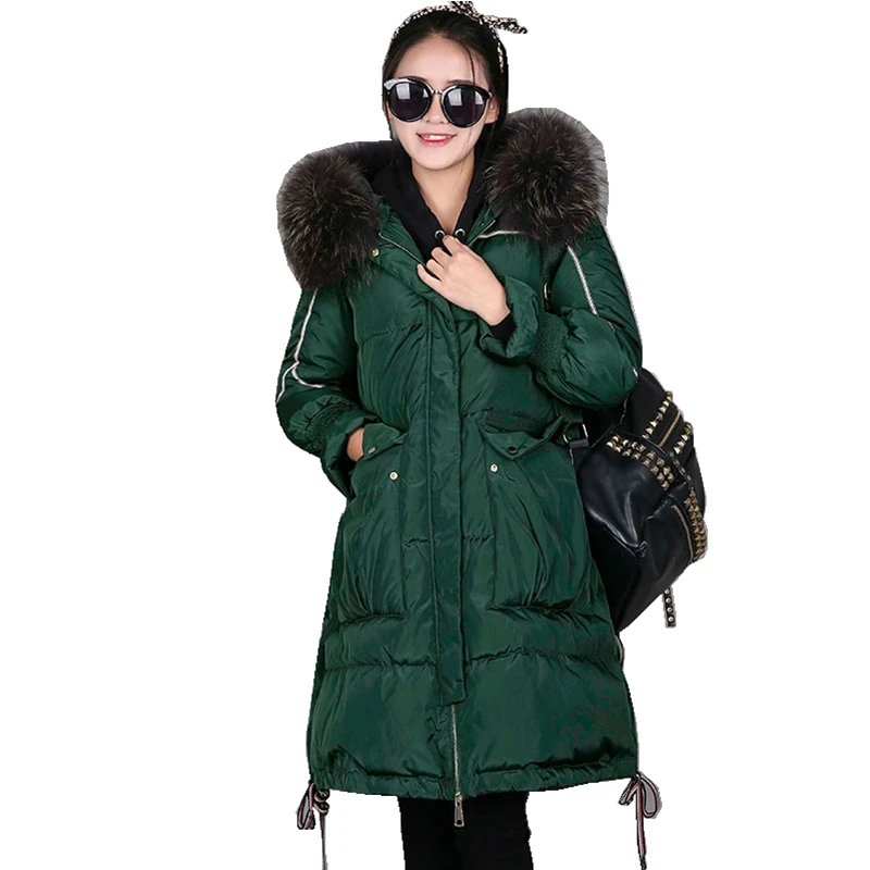 (TopFurMall) Европейская зимняя женская парка пуховые пальто натуральная толстовка с