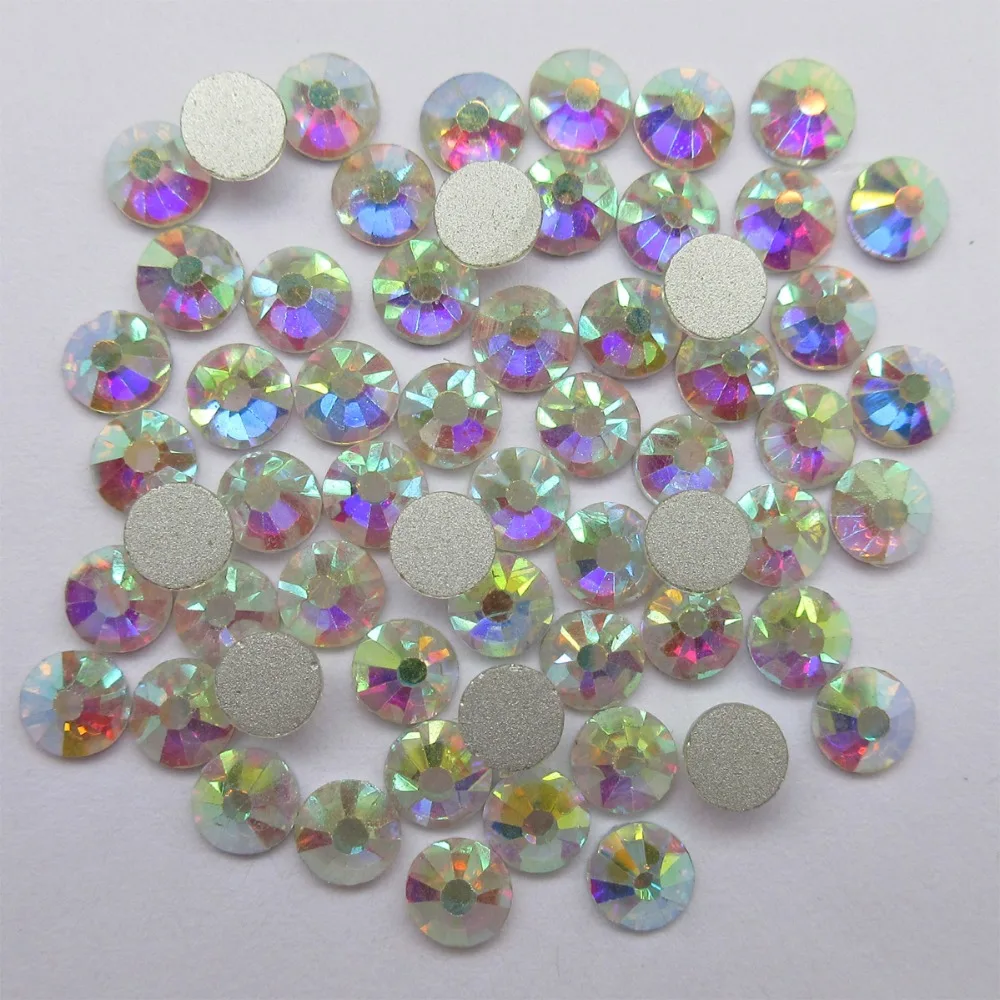 SS3 SS50 прозрачные белые Стразы AB для ногтевого дизайна блестящие кристаллы