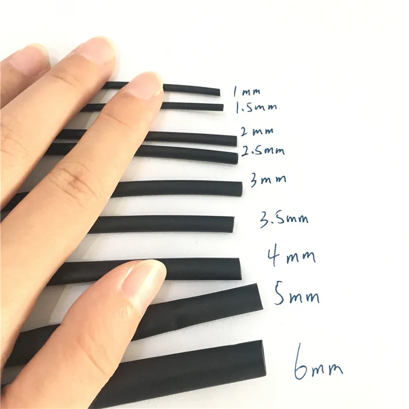 1 м/лот мм 5 2 3 4 6 термоусадочная трубка оболочка провод распродажа|heatshrink tubing|wire