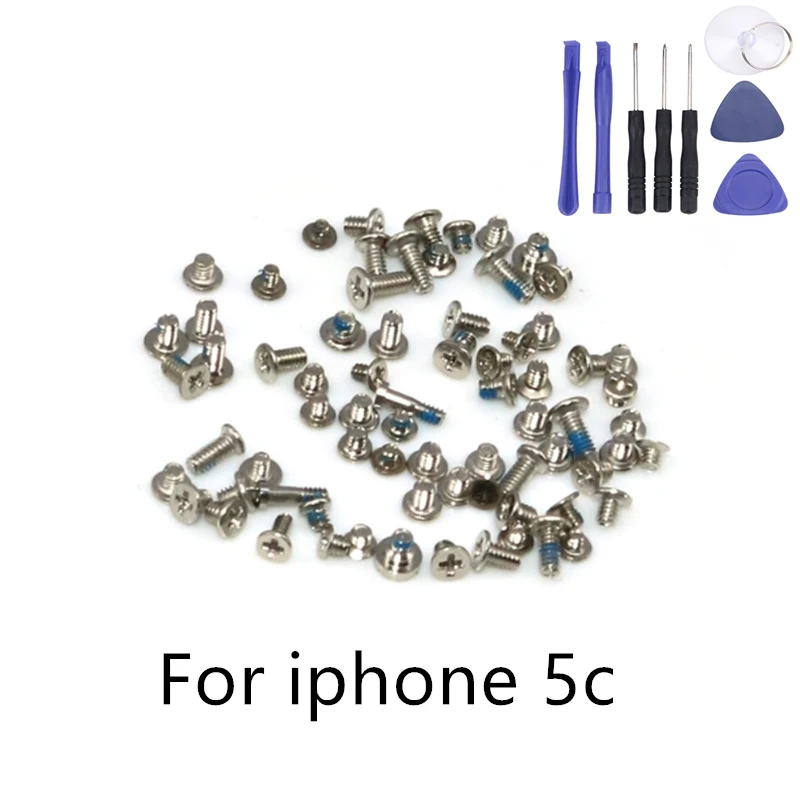 100% Высокое качество полный комплект винтов запасные части для ремонта iPhone 5c с