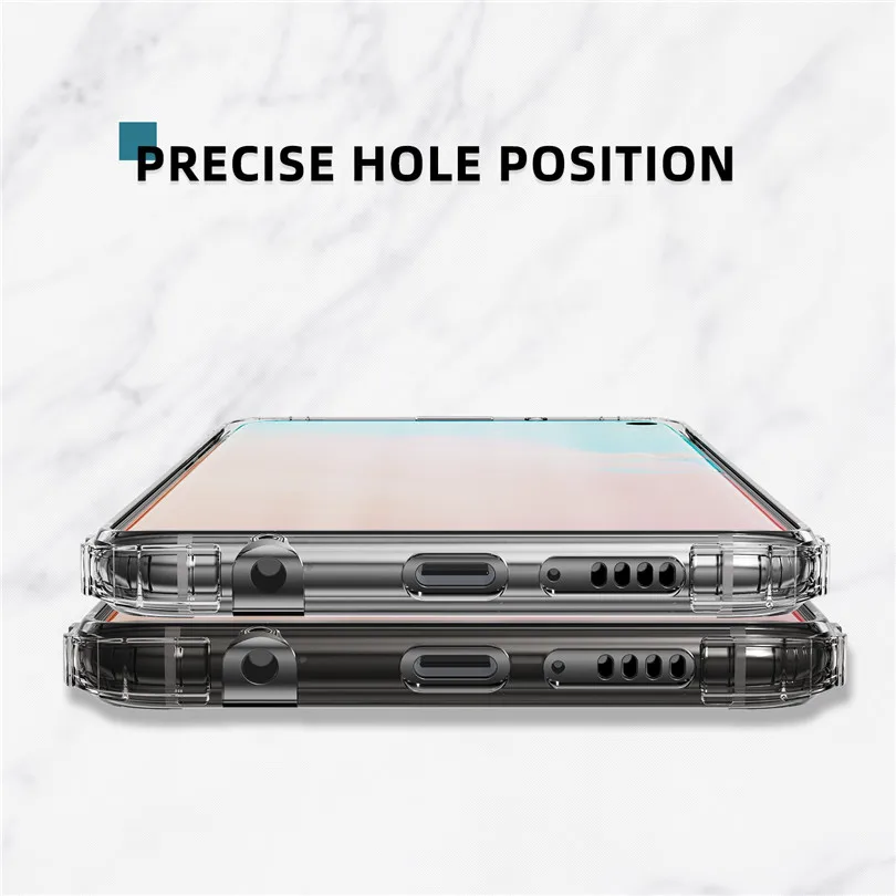 USLION Airbag Clear Silicone Shockproof Soft Phone Case For Samsung Galaxy S10 S9 S8 Plus Note 9 8 A50 A30 M30 A8 A9 2018 Cover |