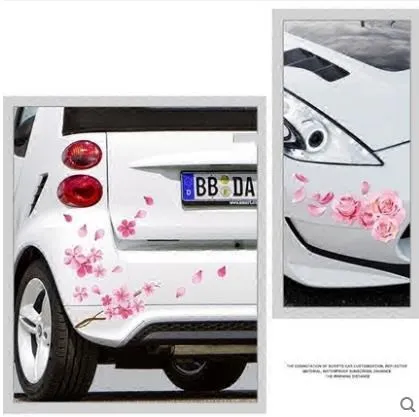 Тело тянуть цветок передний и задний бампер крышка наклейки на автомобиль