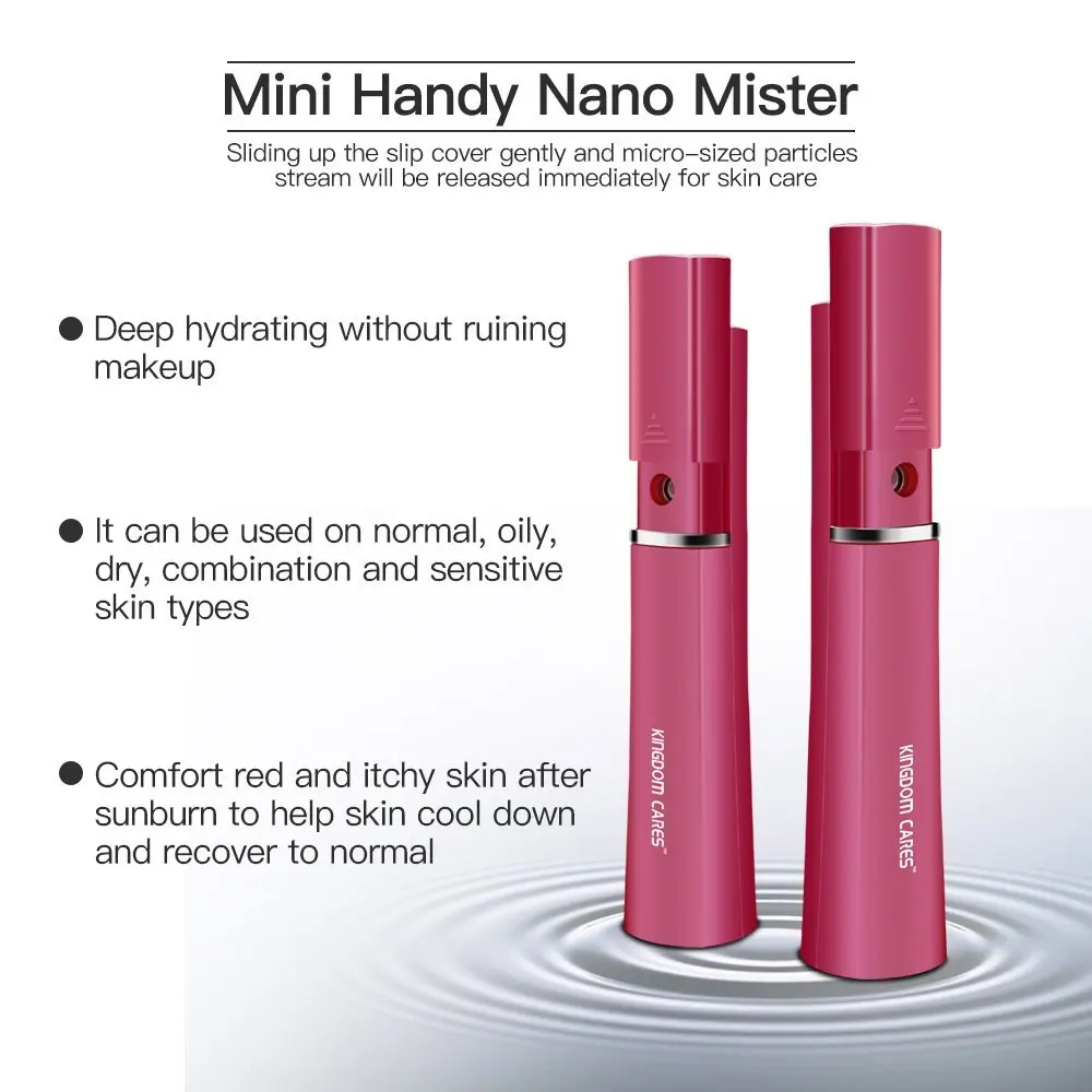 KINGDOM CARES Lipstick Style Facial Humidifier Moisturizing Mist Sprayer Anti-dryness Skin Tightening Cool Mini KD-123 |