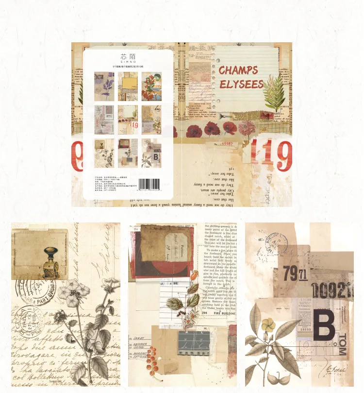 Без резинки 18 шт./упак. Ретро note буква с птицей банкнот/лес после дождя Винтаж декоративная наклейка, сделай сам, скрапбукинг Стикеры