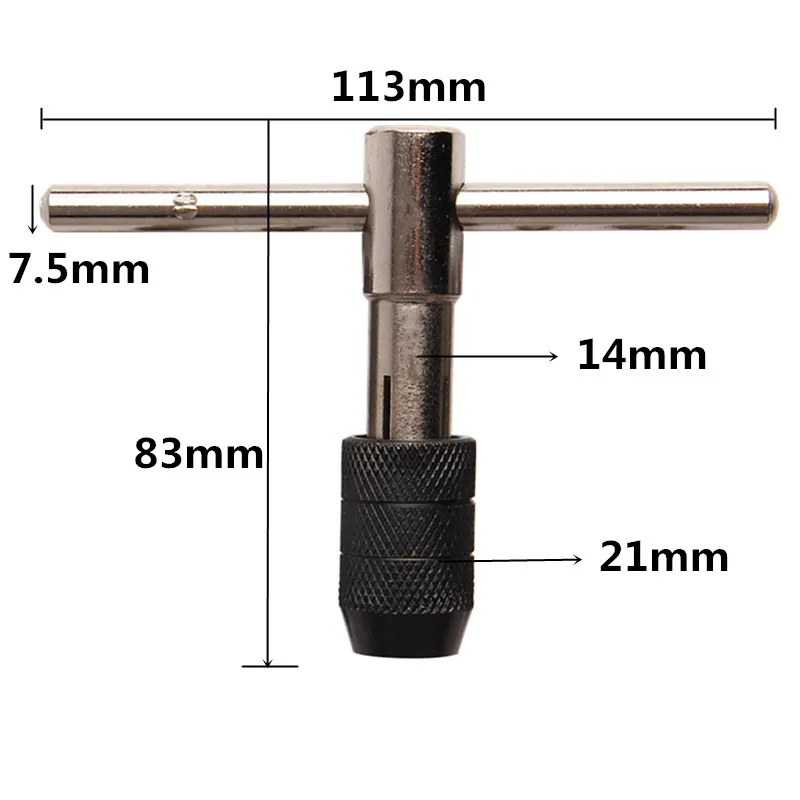 5 шт./компл. Т-образная ручная вспышка M6/M8/M10/M12 набор инструментов для ручного