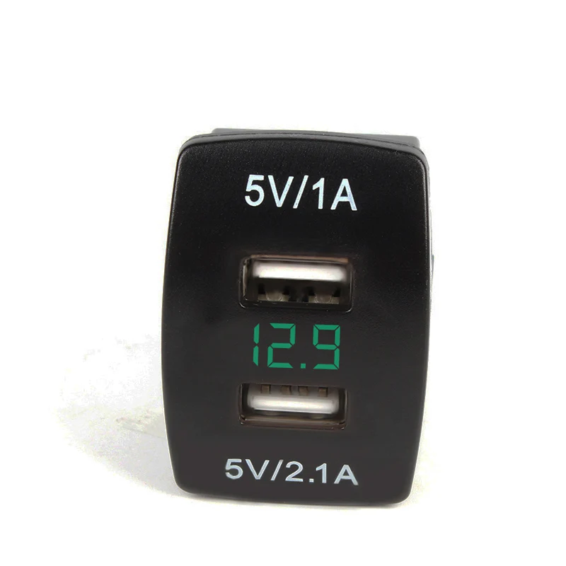 3.1A 2.1A Dual USB Зарядное устройство Разъем светодиодный цифровой Напряжение метр