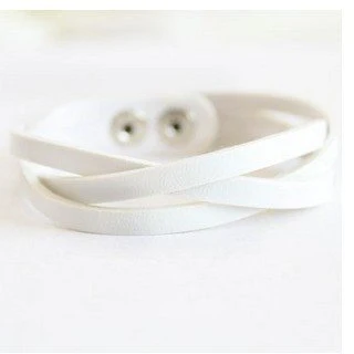 Модные кожаные браслеты для женщин ювелирные изделия белого цвета|bracelet leather