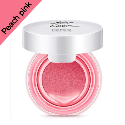 Peach pink ROREC Запеченные Румяна на воздушной подушке Румяна прессованная основа для макияжа лица Румяна для щек Косметика розовая пудра-румяна для щек матовая - Цвет: Peach pink