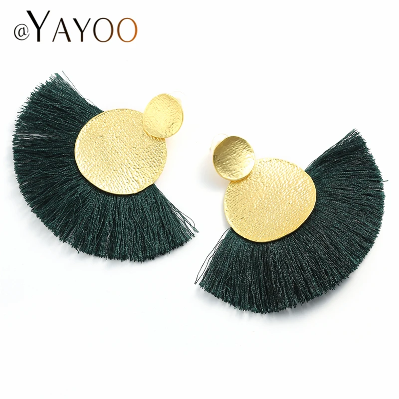 AYAYOO модные сережки с кисточками Boho Висячие этнические богемные серьги длинной