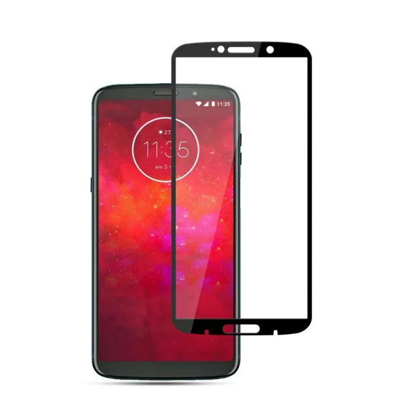 Полноэкранная Защитная пленка для Motorola Moto P30note/play из закаленного стекла Z2 force X4 X E5