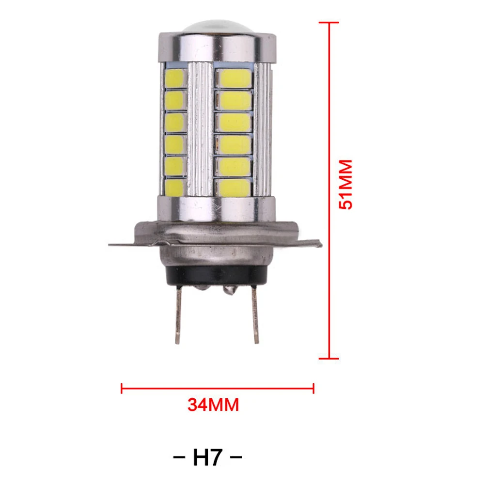 Супер яркая светодиодная лампа H7 5630 SMD 33 Автомобильные противотуманные