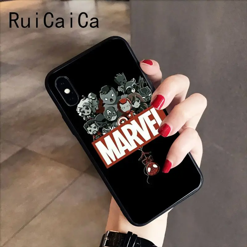 A6 RuiCaiCa Марвел Супергерои из “Мстителей” ТПУ Мягкий силиконовый чехол для телефона чехол для iPhone 8, 7, 6, 6 S, 6 Plus, X XS Макс 5 5S SE XR 10 - Цвет: A6