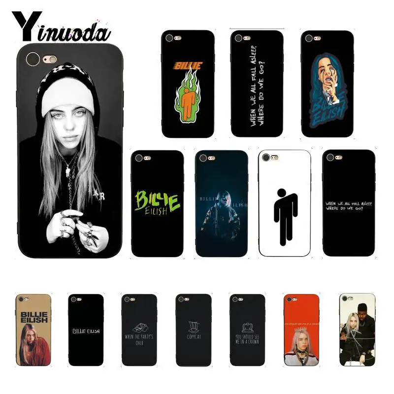 Yinuoda Billie eilish rainbow blohsh Ocean Eyes PhoneCase для iPhone 8 7 6 6S 6Plus X XS MAX 5 5S SE XR 10 11 pro max | Мобильные