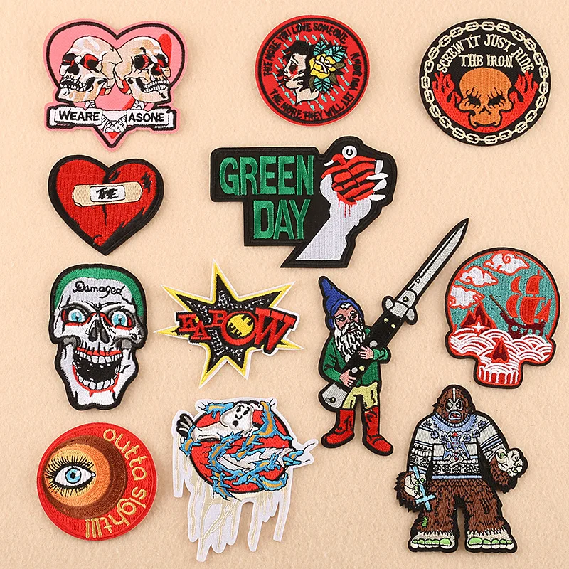 1 шт любовь одежда с рисунком черепа патчи железные на полосы для бейджей