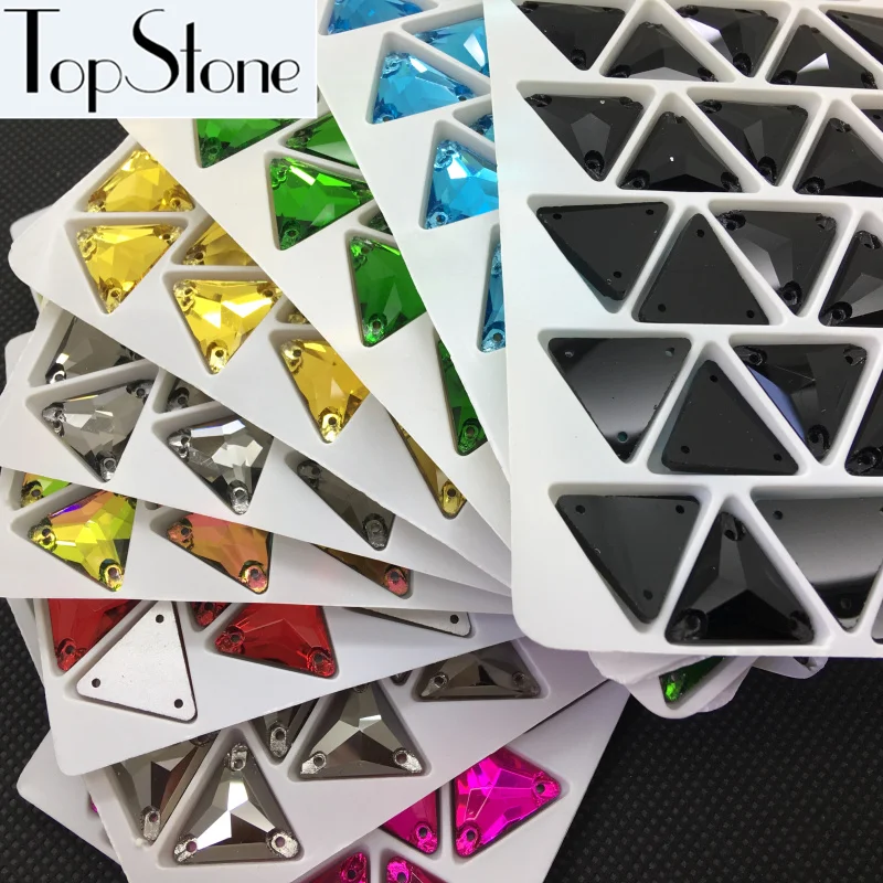 Все Цвета Стекло с украшением в виде кристаллов 3270 Треугольники 150 шт. 16 мм sew On Stone