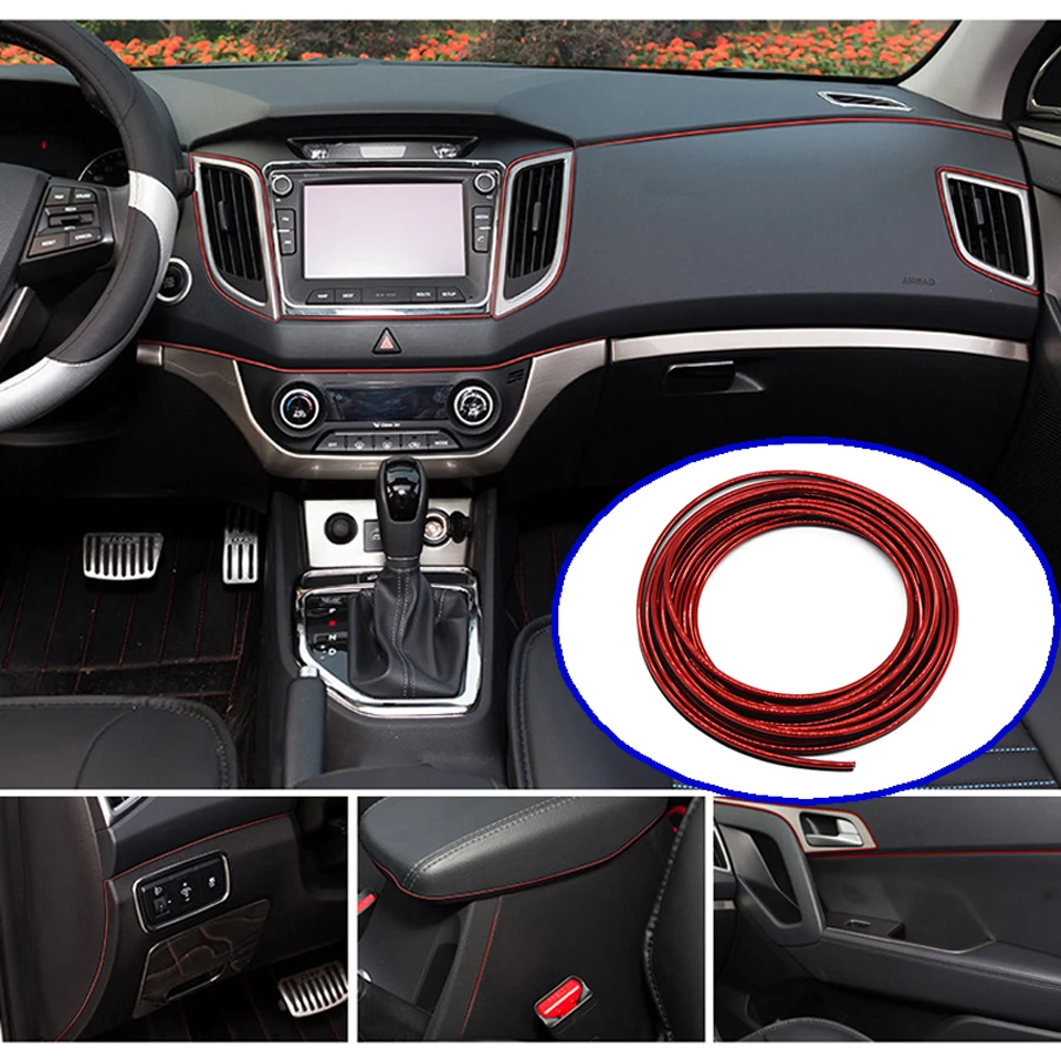 5 м DIY Украшение автомобиля с покрытием из декоративной планкой для Skoda Octavia A7 A5 Быстрое Fabia peugeot 407 308 207 208 508 2008 3008 406