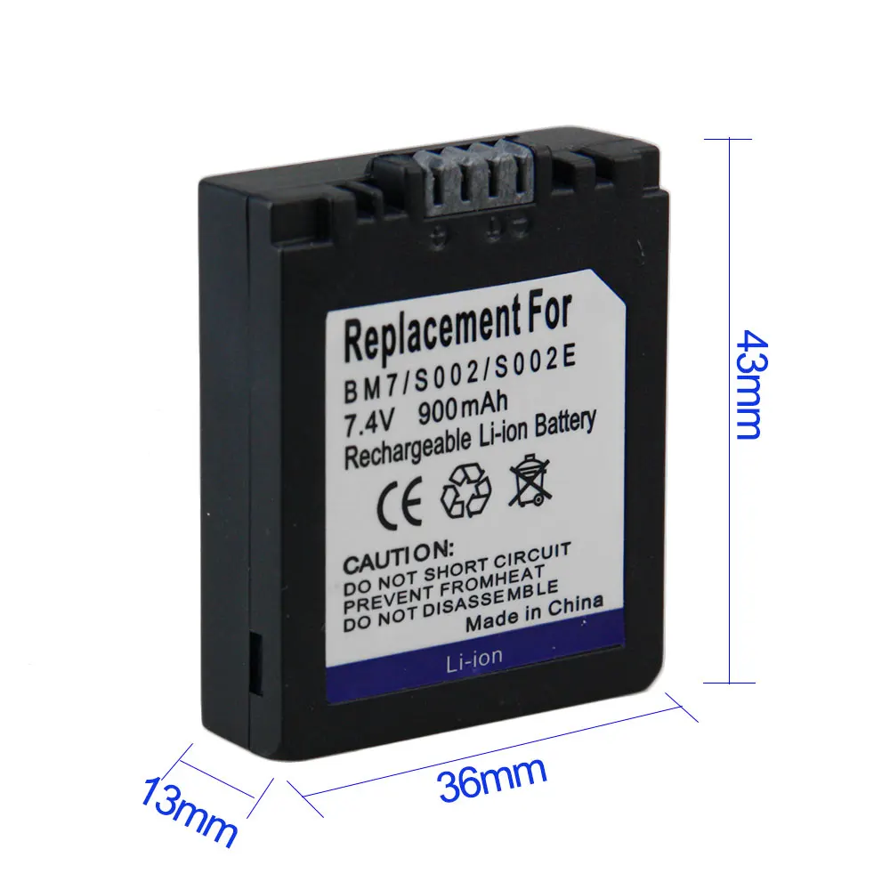 5 шт./компл. cgr-s002e dmw-bm7 cgas002e Батарея + Зарядное устройство машины разъем для Panasonic