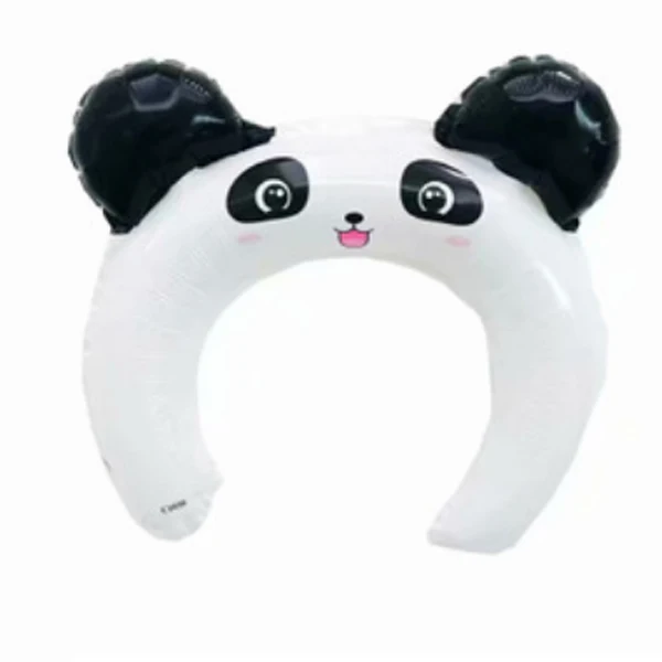 panda Новая детская мультяшная повязка на голову в виде животного, воздушный шар из алюминиевой фольги, маленький подарок на день рождения, украшения для детских игрушек - Цвет: panda