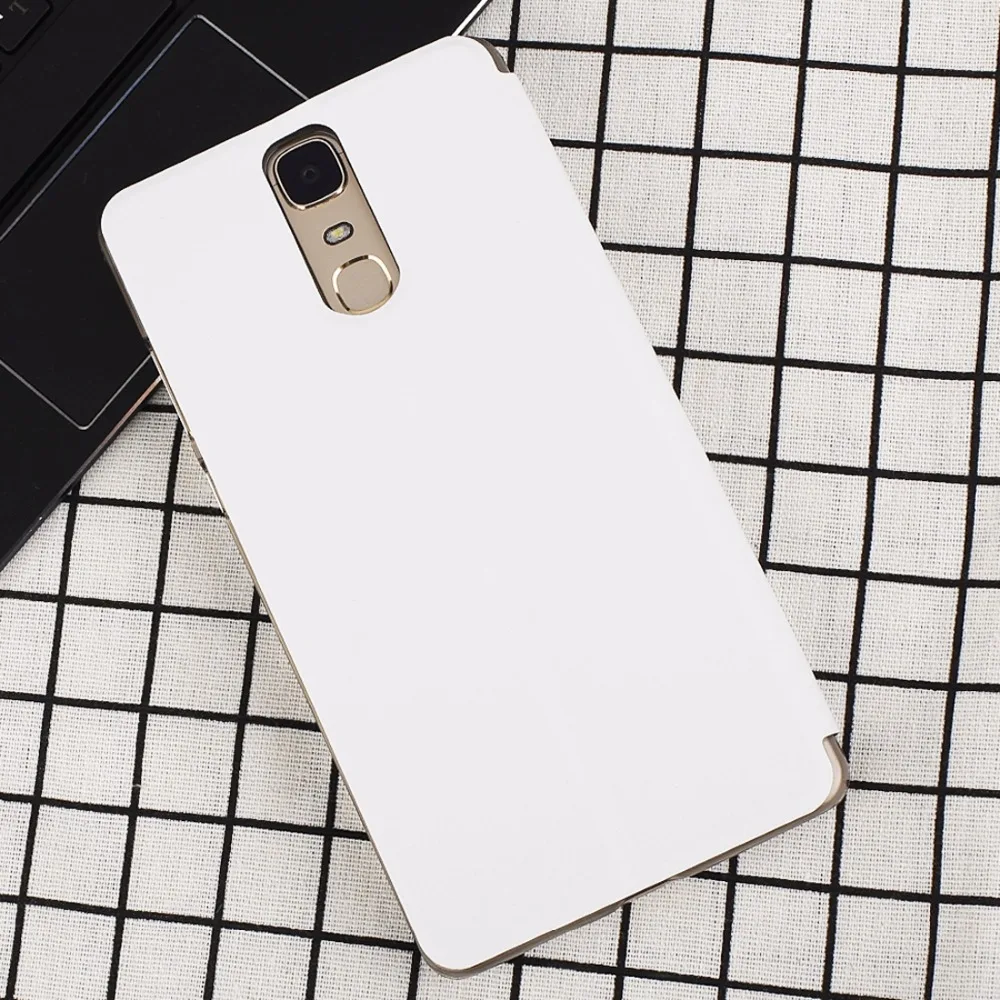 Кожаный чехол-книжка OCUBE Doogee Y6 Max с горизонтальной текстурой и держателем для