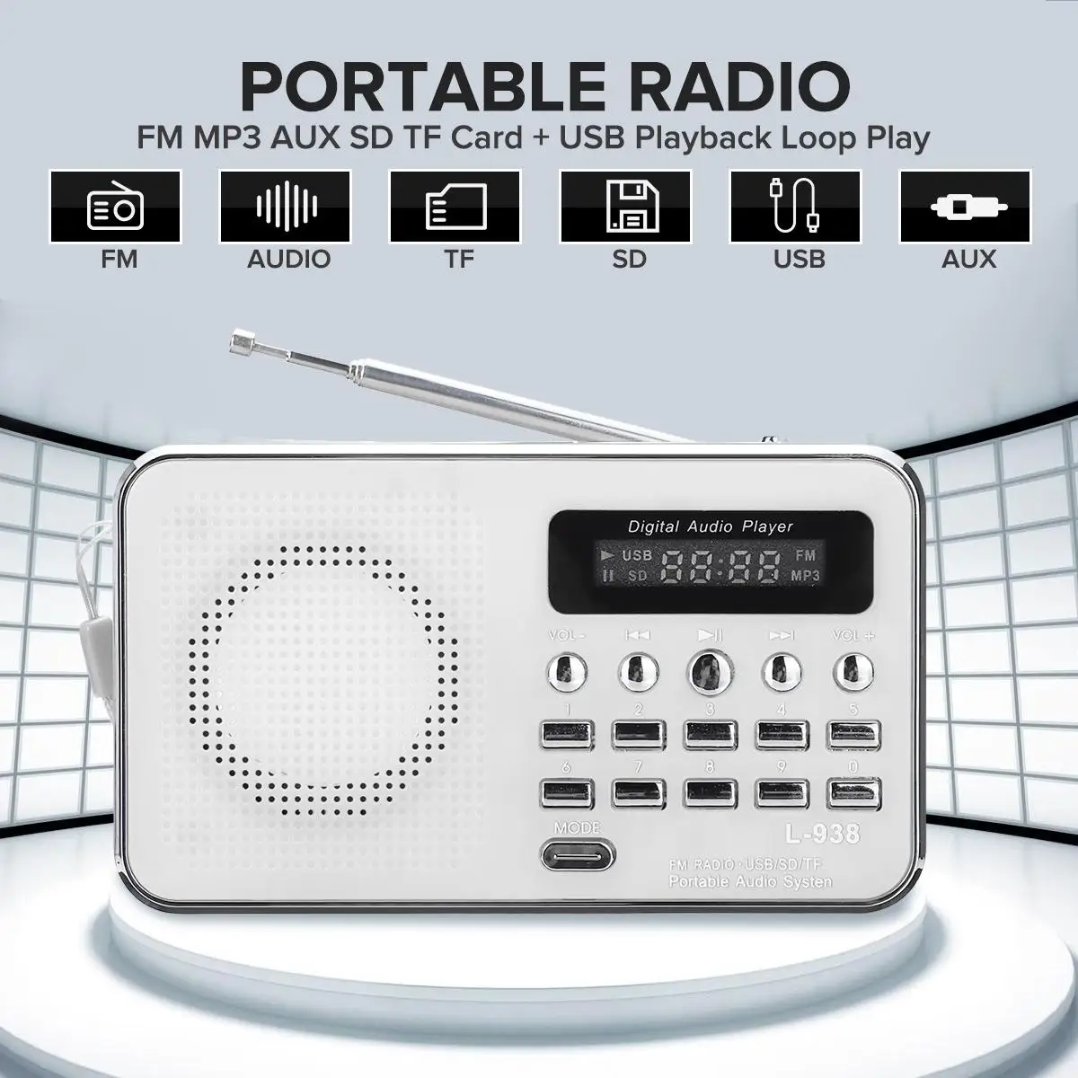 Портативный мини динамик с поддержкой Hi Fi и карт цифровой стереозвук