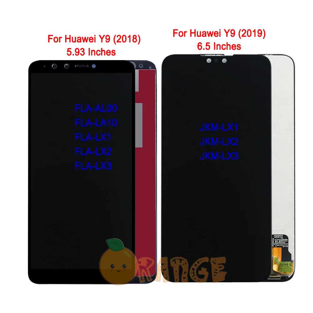 Новый сенсор ЖК дисплея для huawei Y9 (2019) (2019)/Y9 (2018) FLA LX1 LX2 LX3 Сенсорный экран