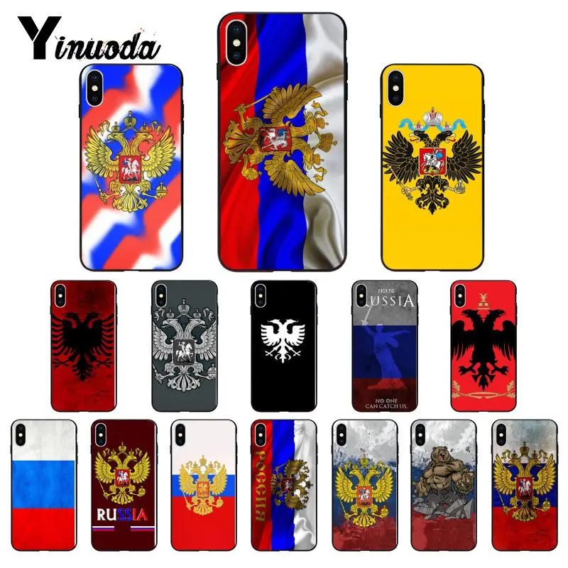 Yinuoda чехол для телефона с национальным флагом России iPhone X XS MAX 6 6S 7 7plus 8 8Plus 5 5S XR 11 pro