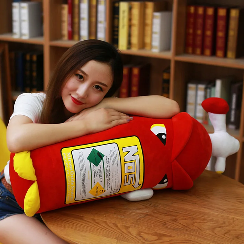 

New Creative Plush Toys NOS Nitrous Oxide Bottle Soft Pillow Turbo JDM Cushion Gifts Car Decor Backrest