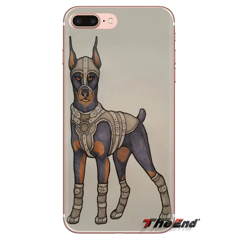 Забавный такса doberman для Sony Xperia Z Z1 Z2 Z3 Z5 compact M2 M4 M5 C4 E3 T3 XA Huawei Mate 7 8 Y3II Чехол