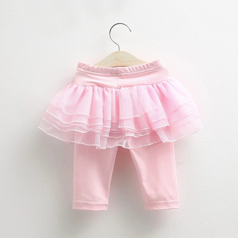 Летние леггинсы принцессы до колена для девочек юбка Детские короткие штаны