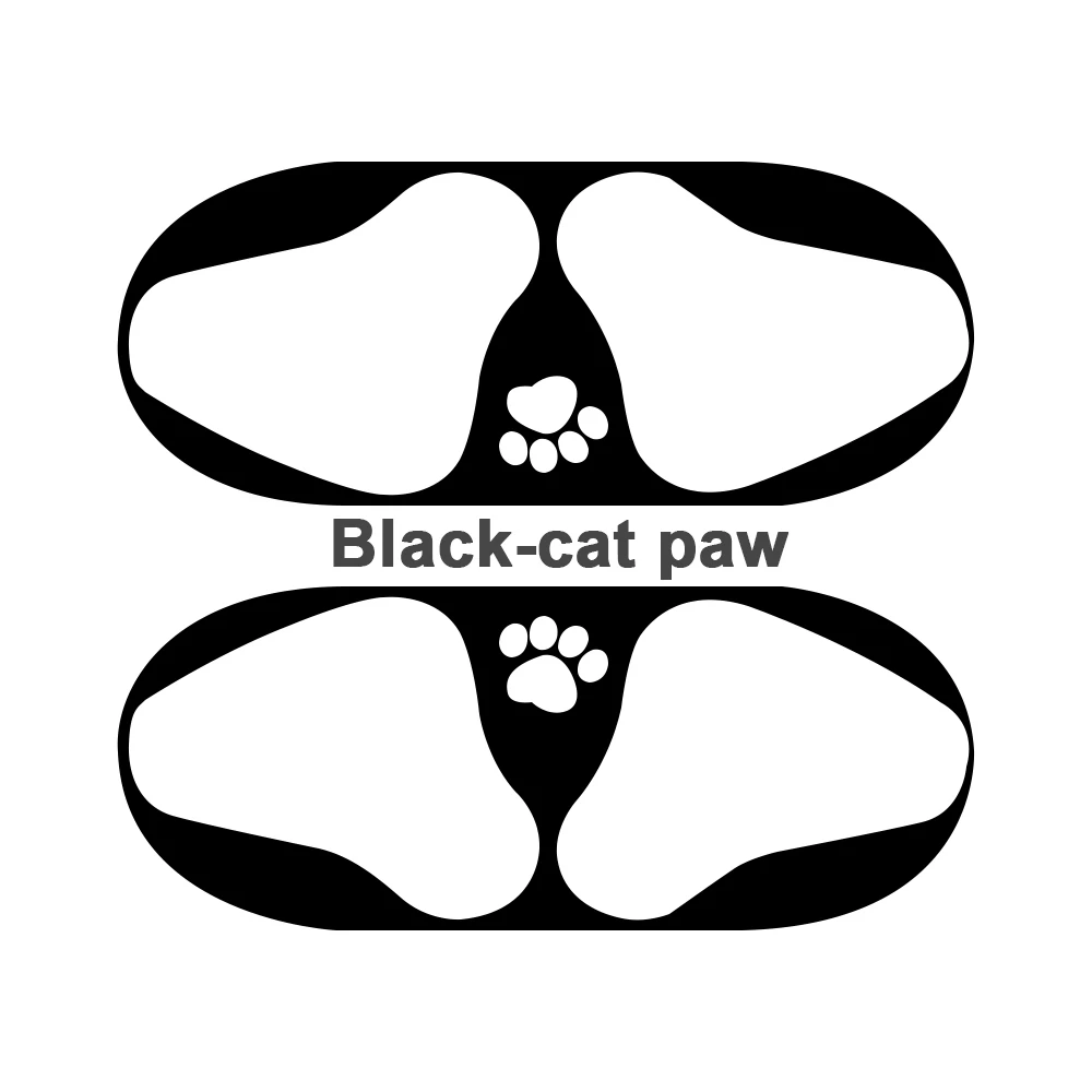 Black-cat paw Рисунок лошади/инопланетянина/кошки лапы ультра тонкий защитный чехол металлическая пленка наклейка защита от пыли для AirPods Airpod 1/2 - Цвет: Black-cat paw