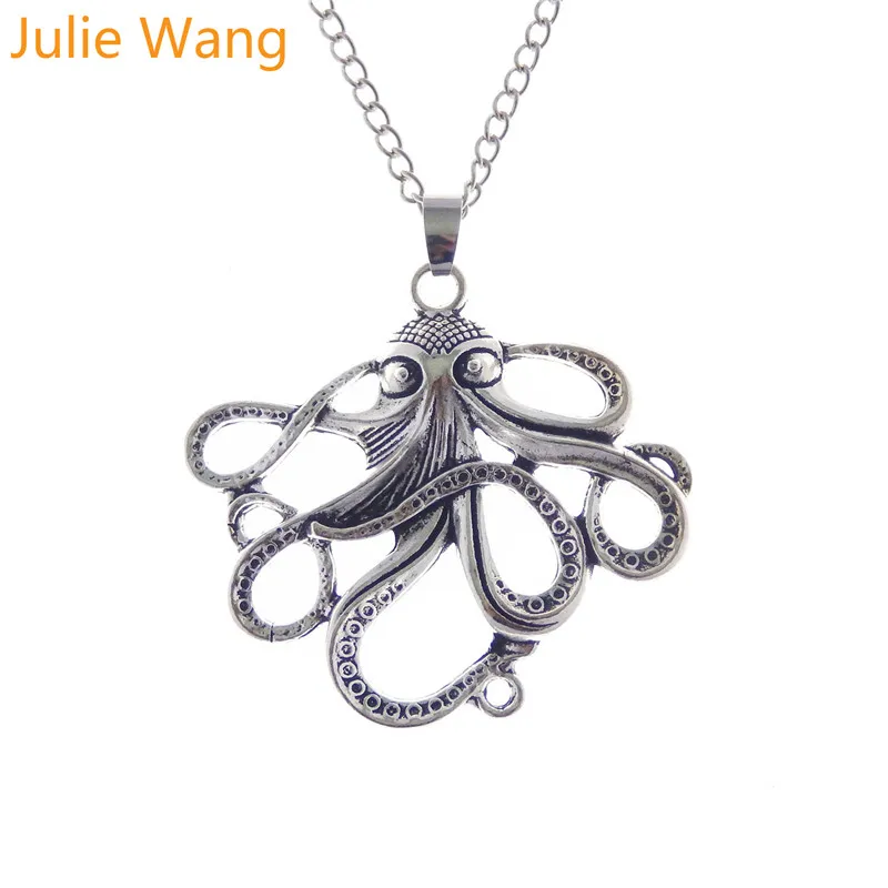 Julie Wang 1 шт. винтажные подвески из сплава с длинной цепочкой в виде животных