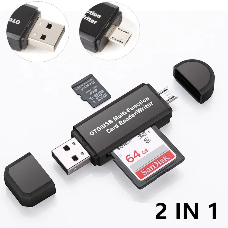 USB 2.0 - Micro USB Biaze USB-C кард-ридер USB 2,0 Micro SD TF карты OTG карта памяти адаптер для ПК ноутбуков телефонов Тип C Micro USB SD кард-ридер - Цвет: USB 2.0 - Micro USB