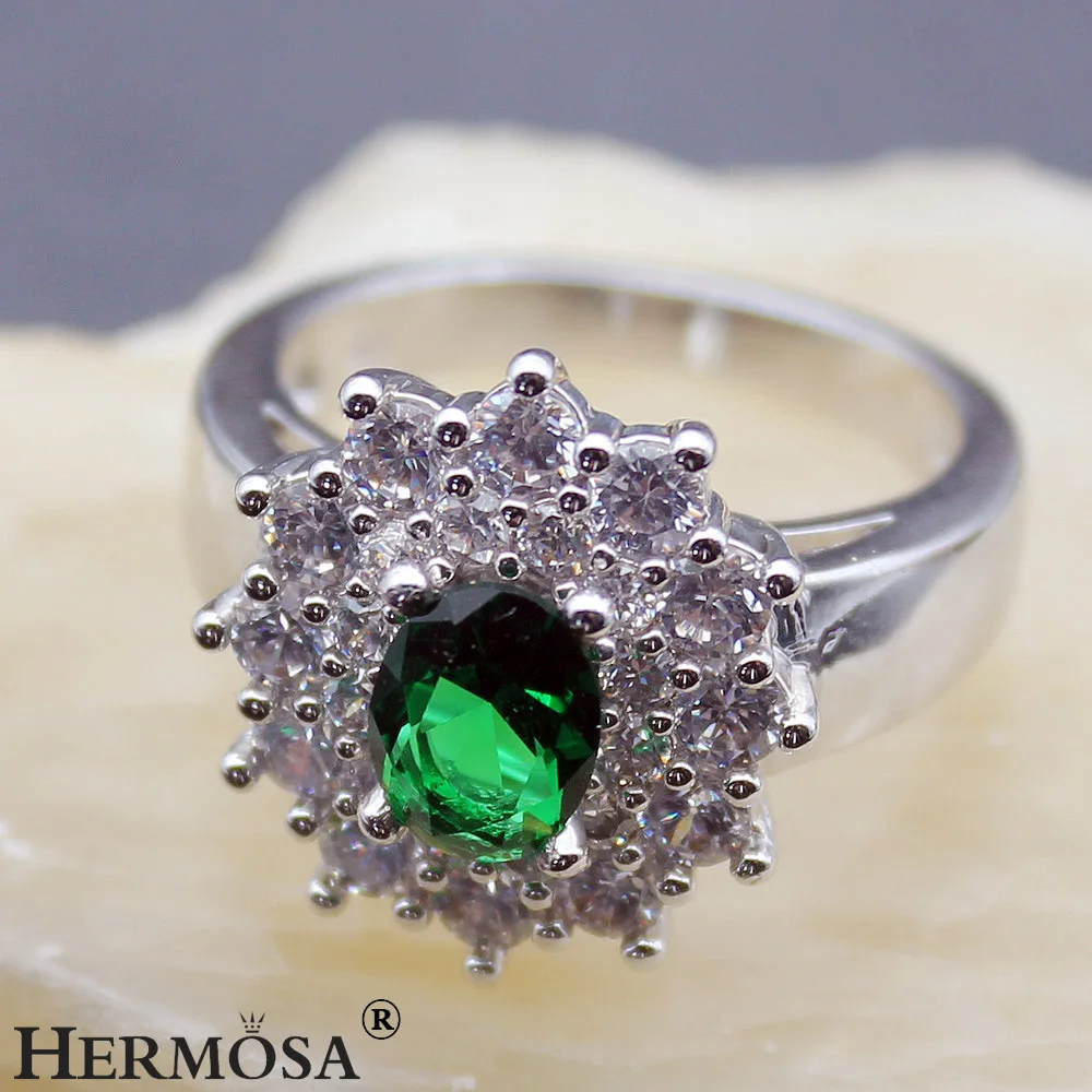 HERMOSA ювелирные изделия современные модные Зеленый Перидот 925 стерлингового