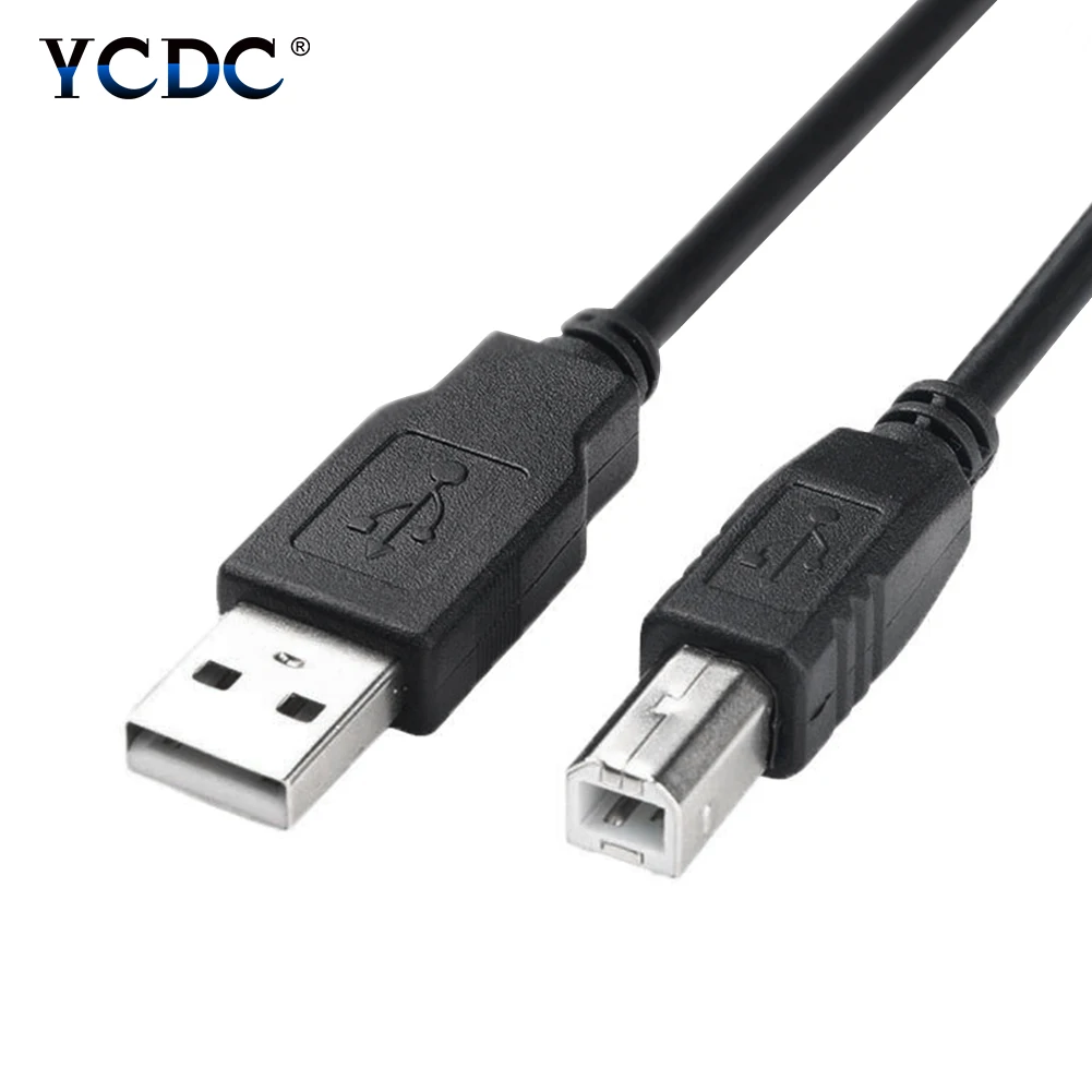 USB 2,0 кабель для принтера высокоскоростной AM к BM шнур сканера данных 1 м/3.28ft черный принтер этикеток DAC USB принтер