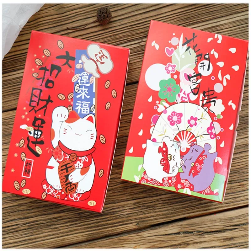 10 шт. Lucky Cat торт коробка печенье закуски шоколадная вечерние еда печенье упаковка китайский стиль подарок на год коробка для юэбина