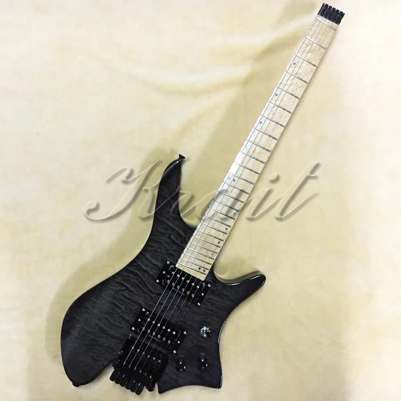 Krait Завод безголовый Электрогитара 6-струнных Раздували Лада Птицы глаз клен