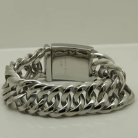 2 20cm0 86 inch width classic shiny link menboy 316l stainless steel classic link chain bracelet