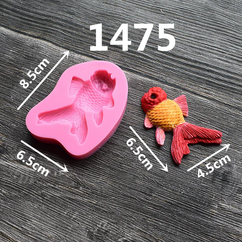 

6 Different Styles Fish Fondant Chocolate Pudding Silicone Mold 3D Silicone Cooking Tool Cake tool Cake Tool 1471-76