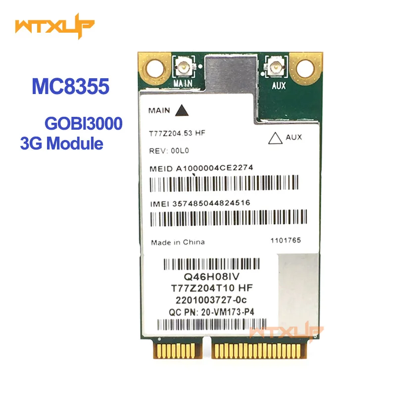 MC8355 Gobi3000 3G карта WWAN HSPA + сетевая Qualcomm Module WCDMA для Dell DW5630 5323 2120 M4600|3G модемы| |