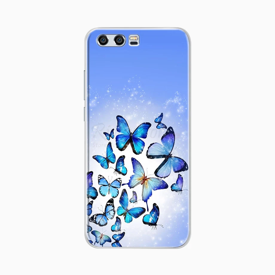 Флуоресцентный желтый Чехол для huawei Honor 9, чехол, Модный мягкий силиконовый чехол для телефона s, чехол для huawei Honor 9, ТПУ, защитный чехол с принтом s на Honor 9 - Цвет: Флуоресцентный желтый