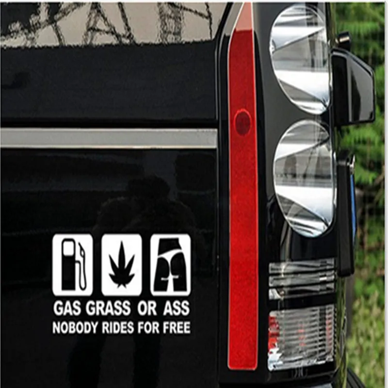ПРИВЕТ СМЕШНО 2 Шт. Новый Стикер 4 цветов ГАЗА ТРАВЫ ИЛИ ASS НИКТО НЕ ЕДЕТ БЕСПЛАТНО