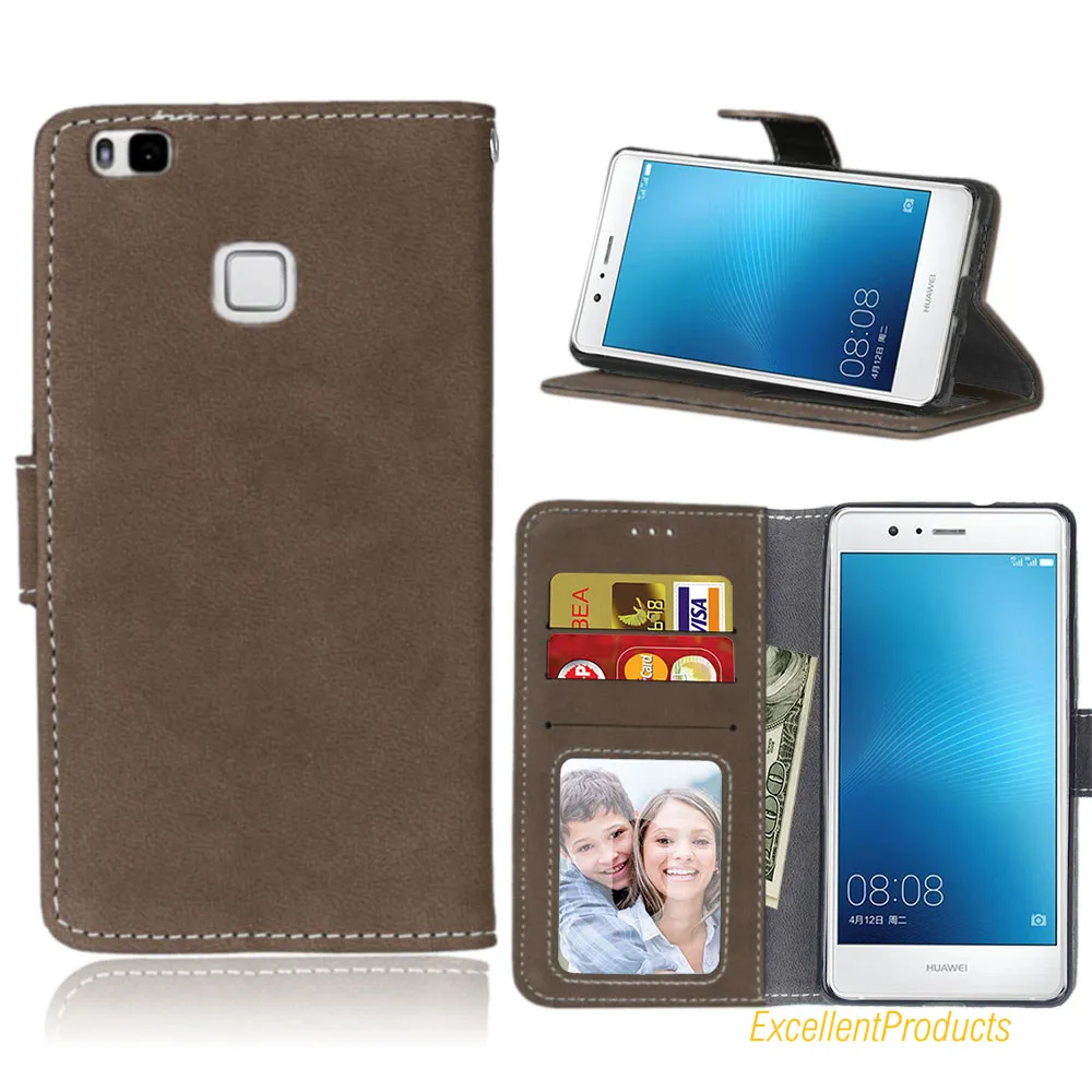 Кожаные чехлы раскладушки чехол для huawei P9 LITE Ретро Скраб корпус мобильного