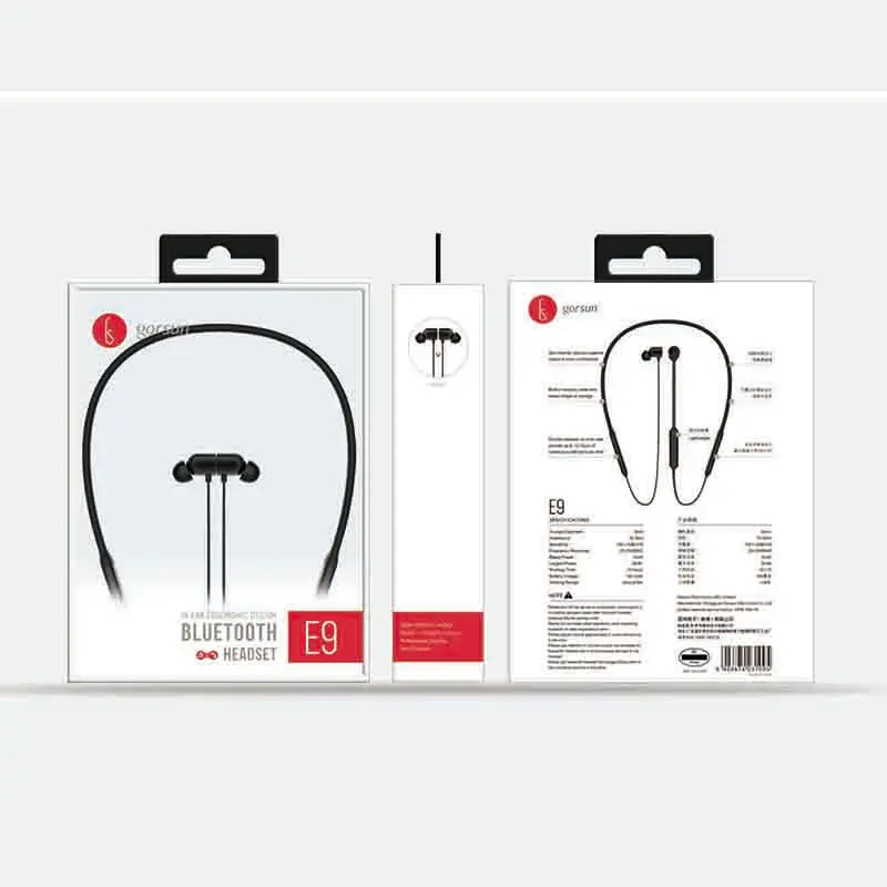 

GORSUN E9 Wireless Bluetooth Earphone Headphone For Phone Neckband sport Bluetooth long working time